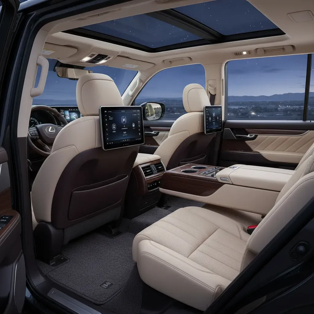 Khoang hành khách hạng thương gia của Lexus LX600 2026 phiên bản 4 chỗ