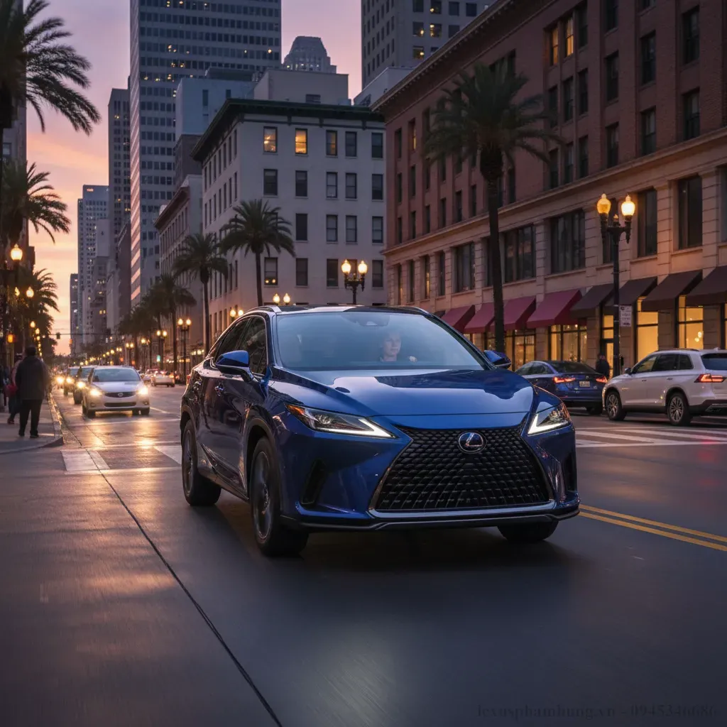 Lexus RX350h 2026 lướt êm ái trên đường phố tối ưu hóa nhiên liệu