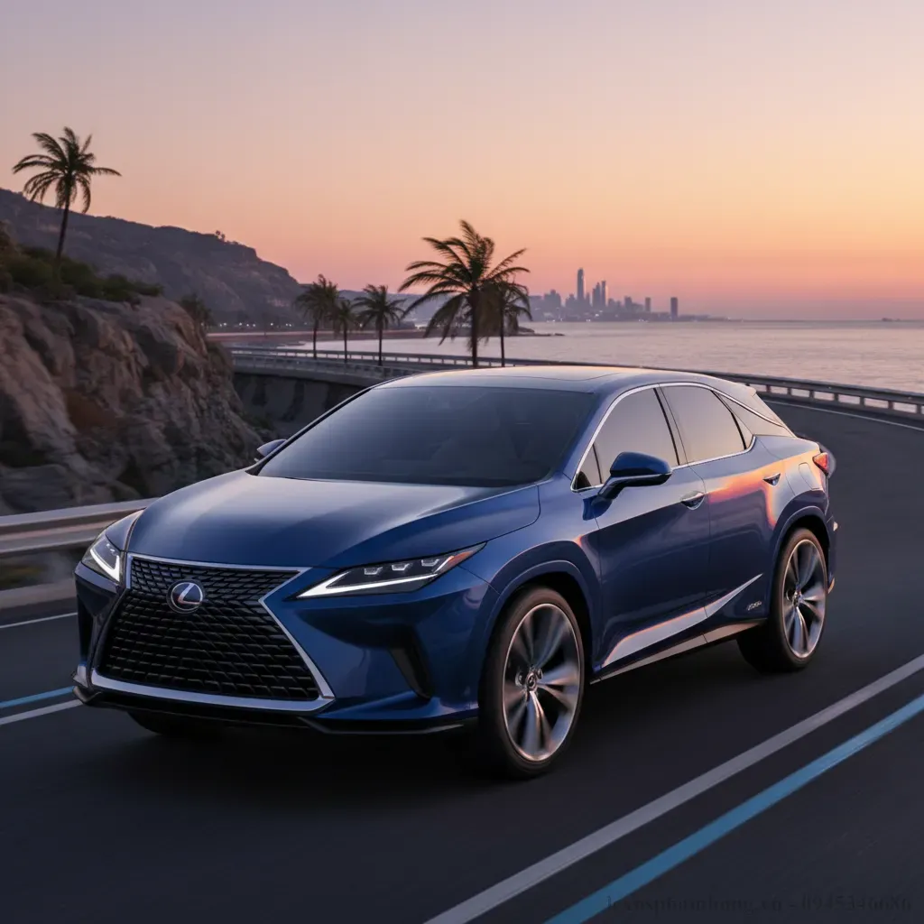 Thiết kế ngoại thất của Lexus RX 350 2026 với đường nét khí động học và đèn LED sắc sảo