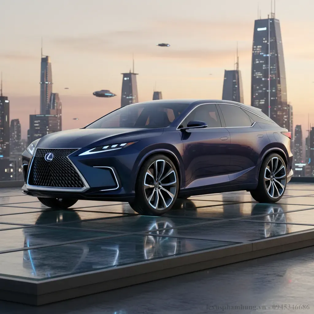 Hình ảnh minh họa mẫu xe Lexus RX 350 2026 với thiết kế tương lai và sang trọng