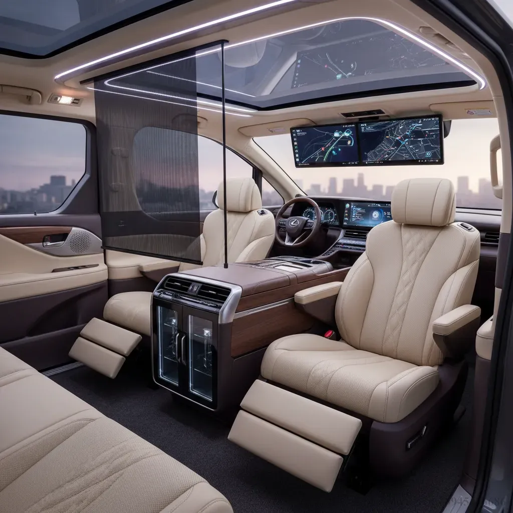 Nội thất sang trọng v&agrave; tiện nghi của Lexus LM 500h 2026