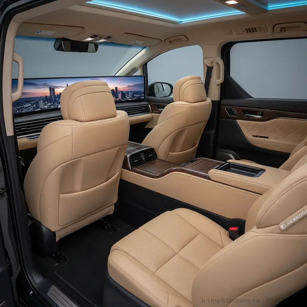 Nội thất Lexus LM 2026 Kh&ocirc;ng gian tiện nghi như khoang hạng nhất